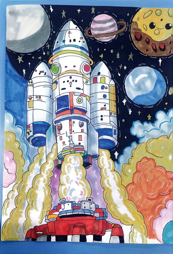 da9dfa23c48b48bb90dd6ce76ca2b6f4.jpg 《宇宙航天梦》+学生姓名:石星宇+班级:四年十班+指导教师:刘瑞芳.jpg